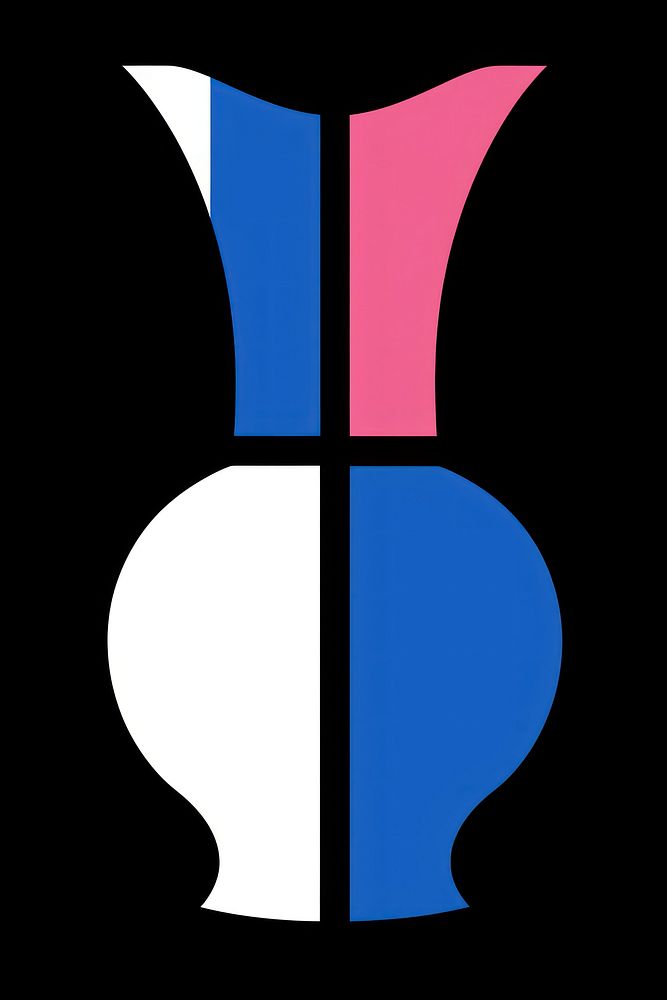 A flat illustration of A vase of a flower pottery symbol cross.