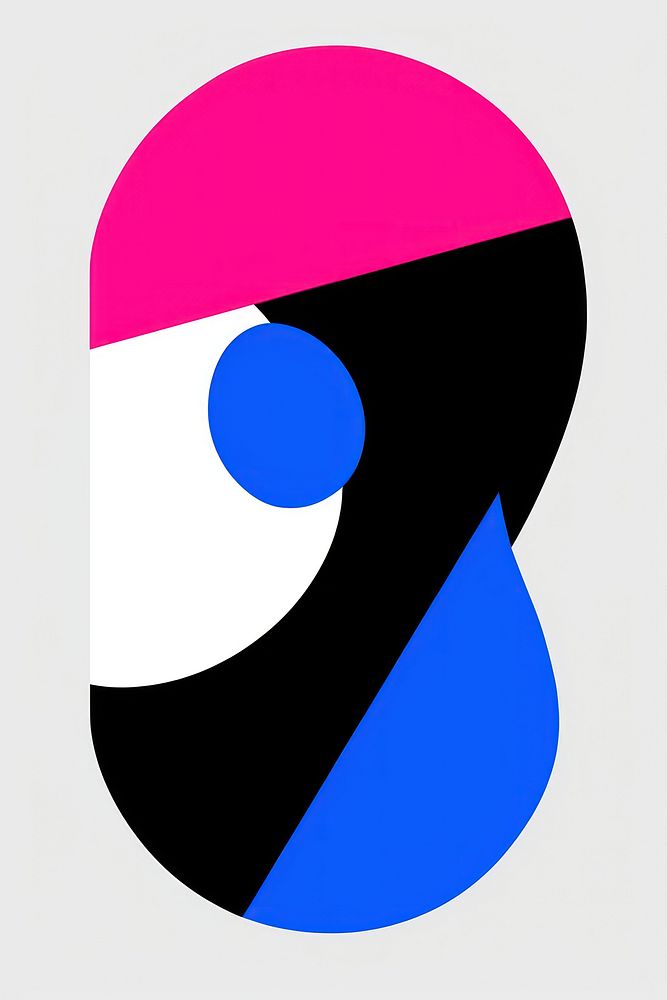 A flat illustration of Abstract Expressionism logo disk.