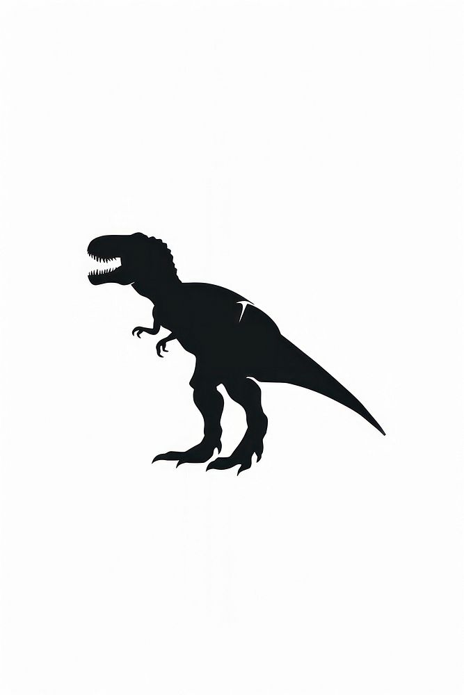 Tyrannosaurus rex silhouette kangaroo dinosaur.