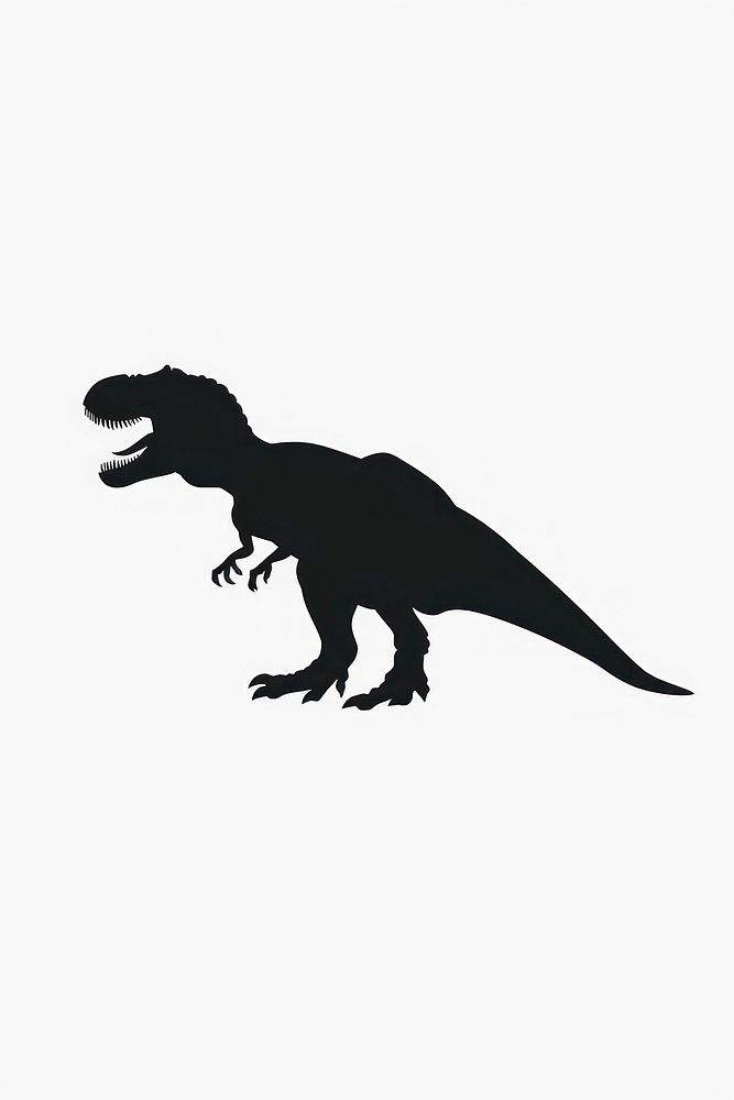 Tyrannosaurus rex silhouette dinosaur reptile.