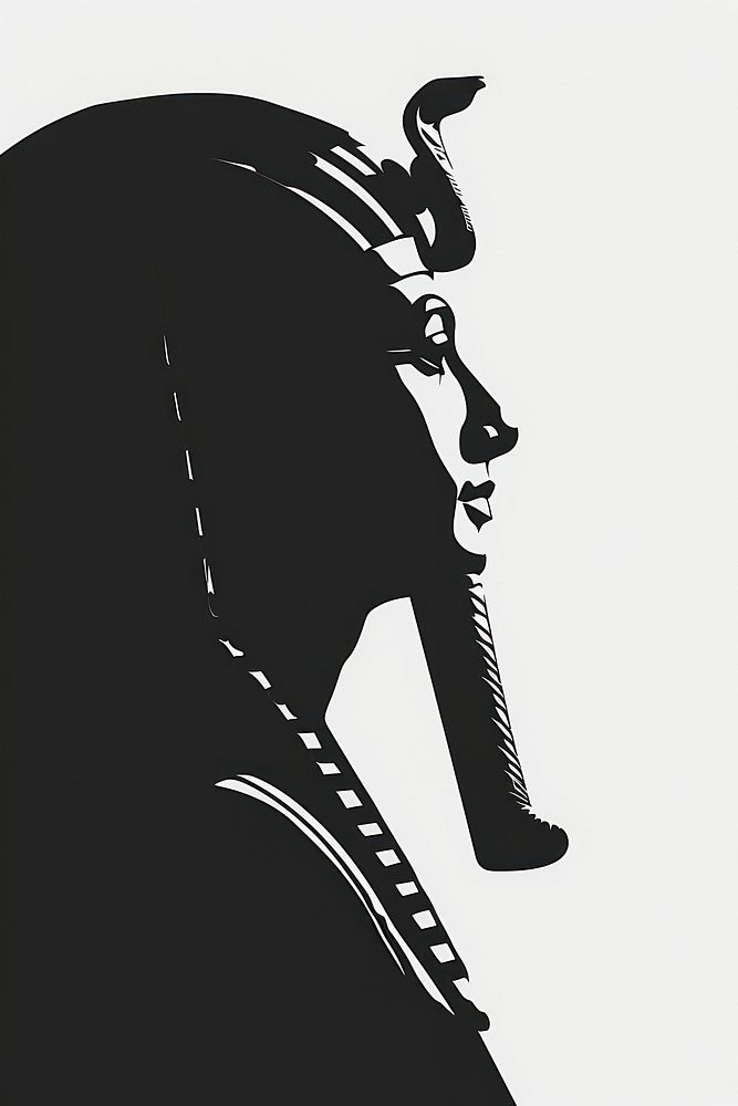 Pharaoh silhouette stencil female.