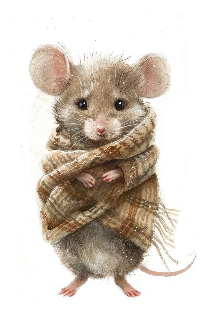 Cute mouse character rat animal mammal.