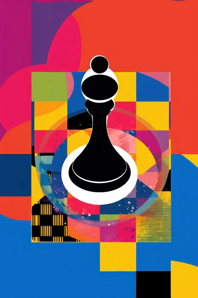 Chess art game modern art.