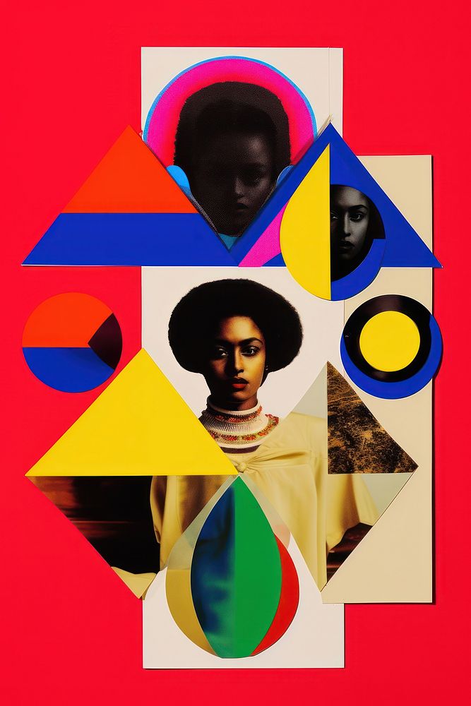 Business african woman collage art advertisement.