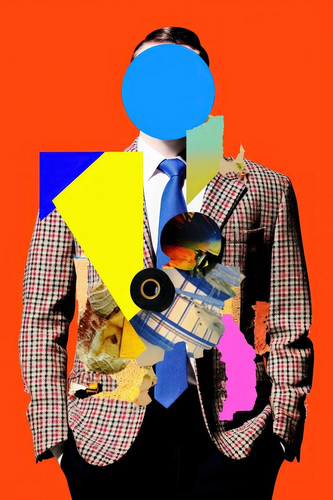 Men fashion collage art advertisement.