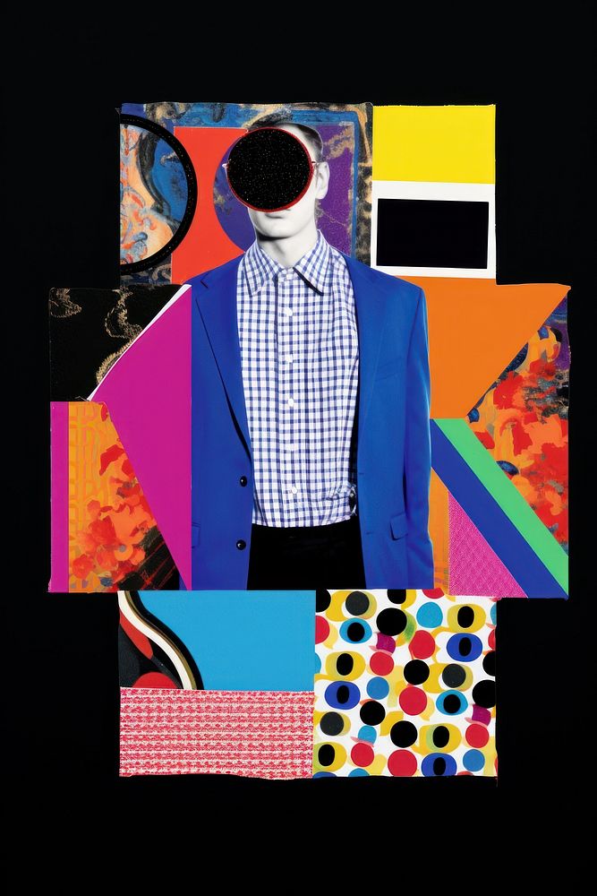Men fashion collage art clothing.