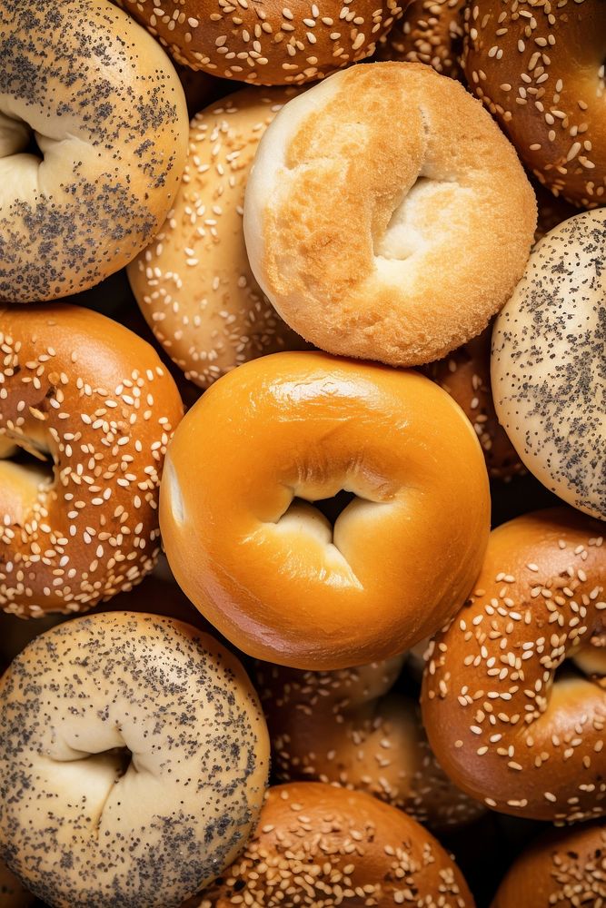 Many kind of bagels produce burger bread.