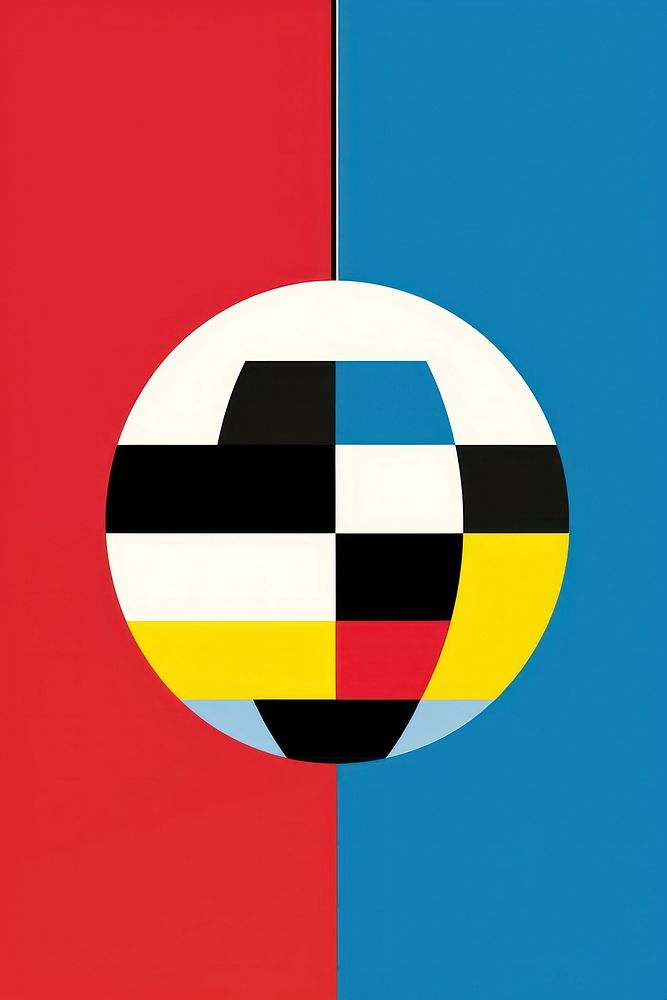 Grid illustration representing of disco ball symbol logo art.