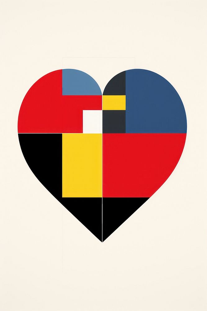 Grid illustration representing of heart logo.