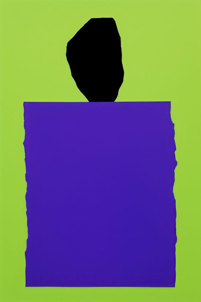 Woman purple paper silhouette.
