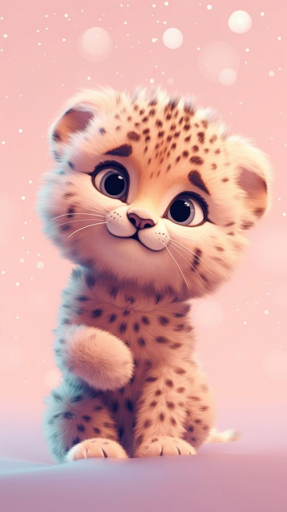 Chubby cheetah animal wildlife mammal.