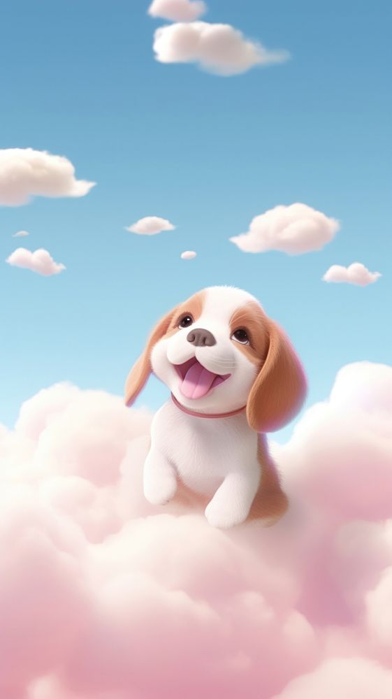 Chubby happy beagle cartoon animal outdoors.