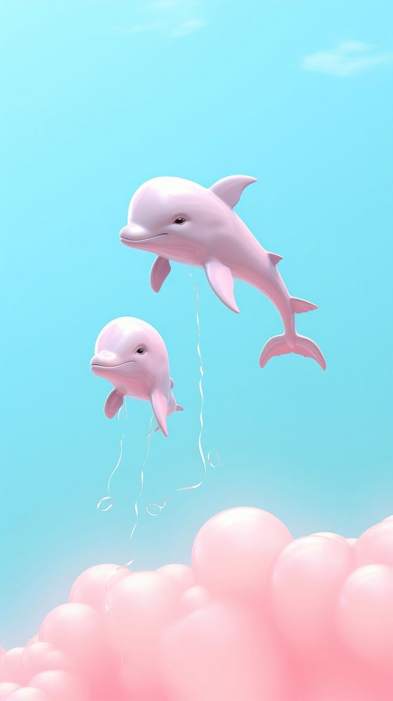 Dolphin animal fish balloon.