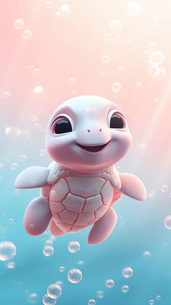 Chubby swimming turtle cartoon animal toy.