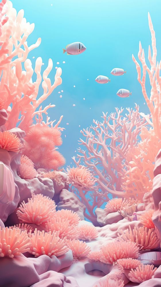 Coral reef vintage animal underwater outdoors.