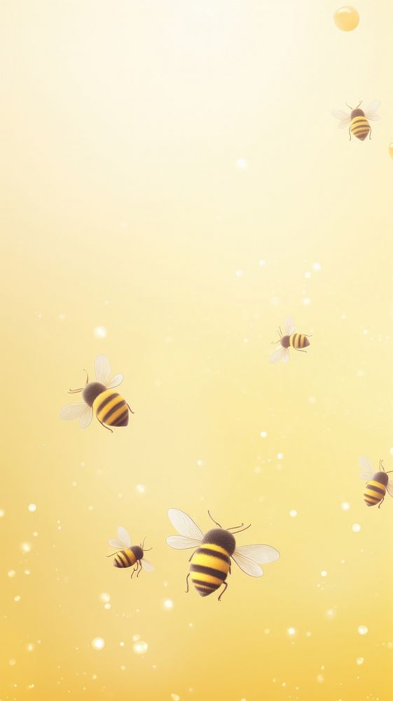 Flying yellow bumblebees animal invertebrate andrena.