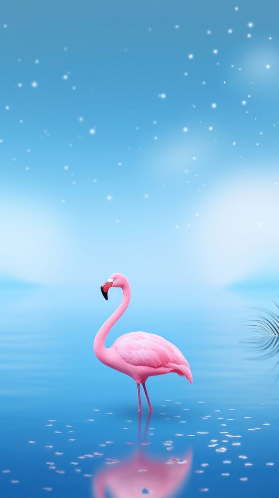 Pink flamingo animal outdoors bird.