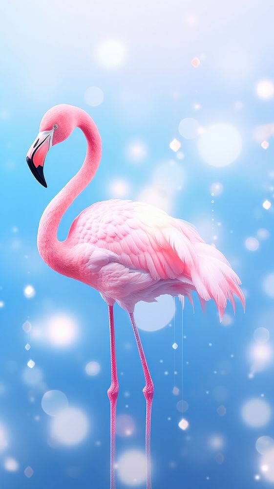 Pink flamingo animal bird.