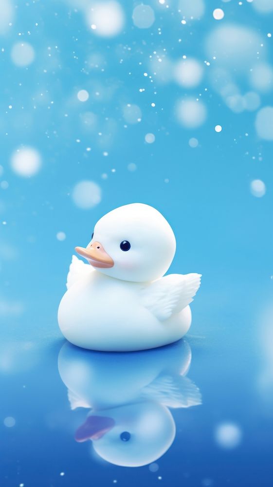 White duck animal outdoors snowman.