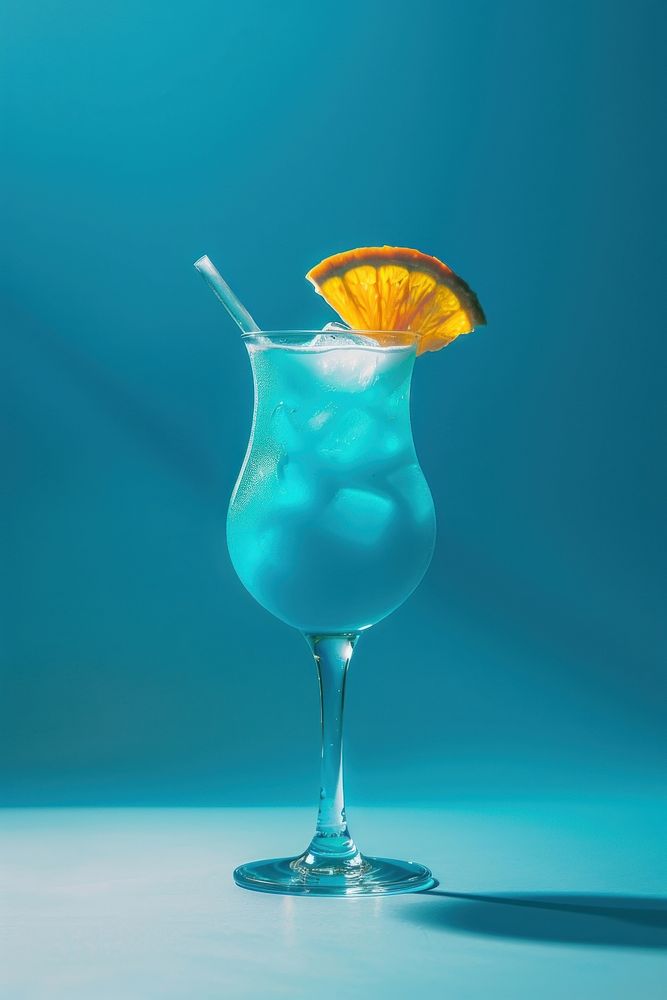 Blue hawaii cocktail beverage alcohol produce.