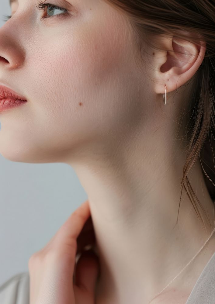 Woman neck collarbone accessories accessory earring.