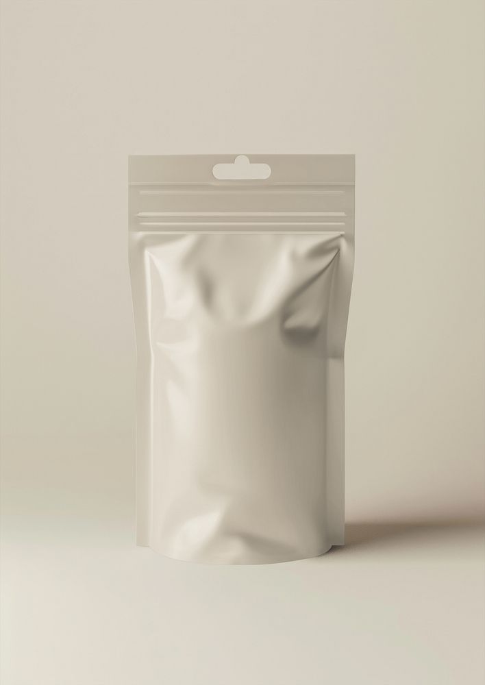 Beige stand up pouch mockup psd
