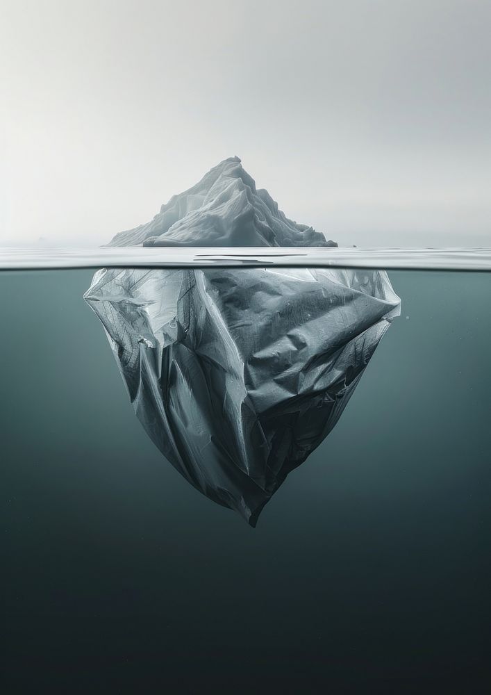 Iceberg floating in the sea outdoors nature animal.