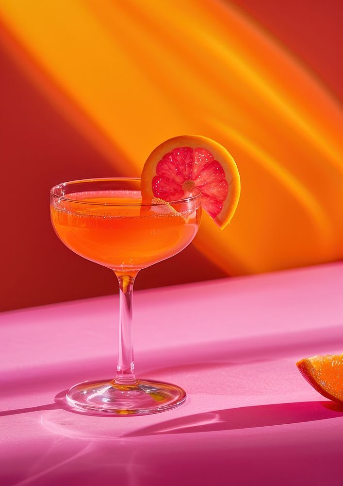 Orange cocktail grapefruit beverage alcohol.
