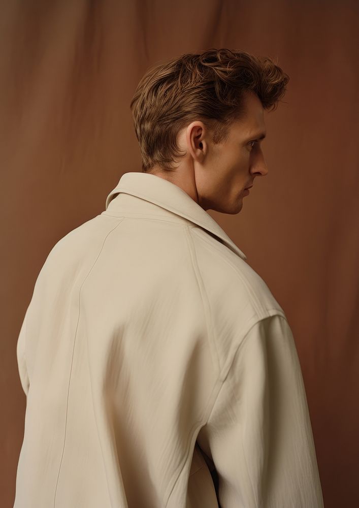 White overcoat man photography clothing.