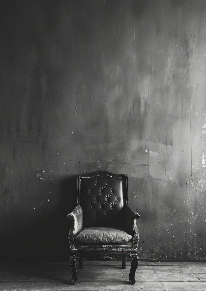 Vintage furniture architecture blackboard armchair.