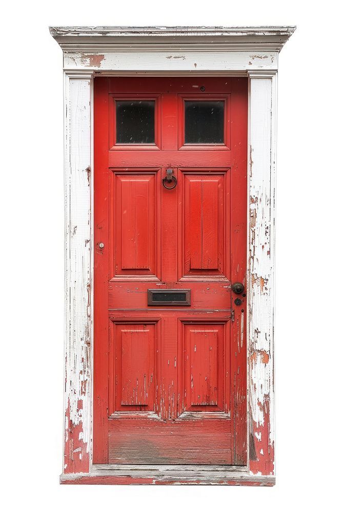 Red door gate.