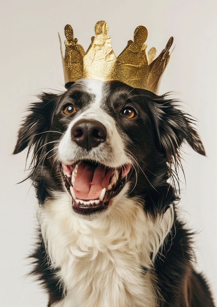 Gold vintage crown animal dog accessories.