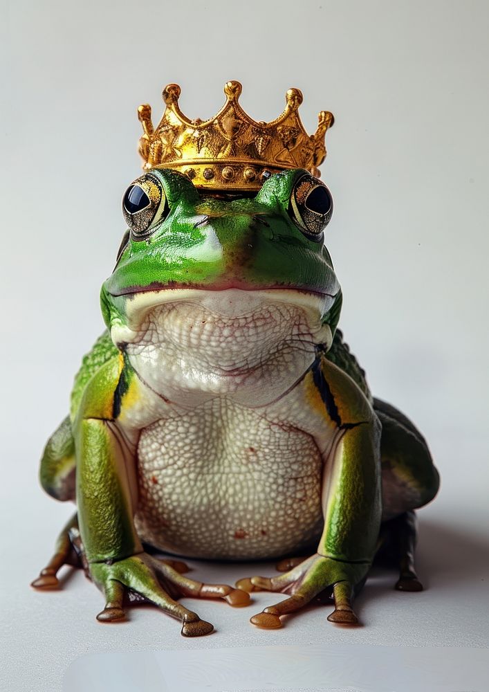 Gold vintage crown animal frog accessories.