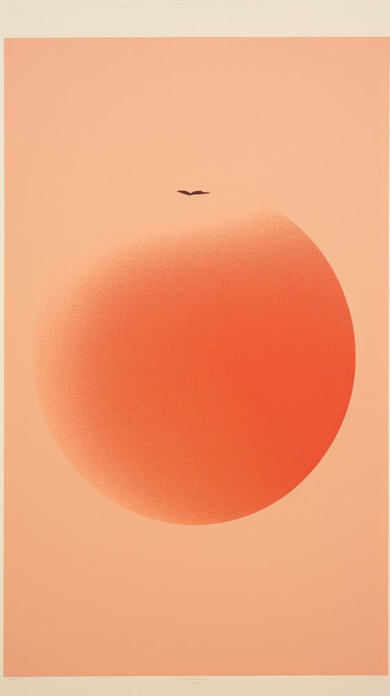 Peach texture grapefruit painting.