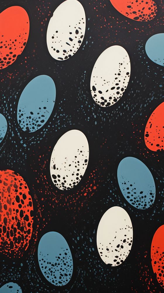 Eggs outdoors painting pattern.