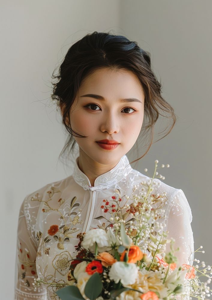 Vietnamese bride photography wedding dress.