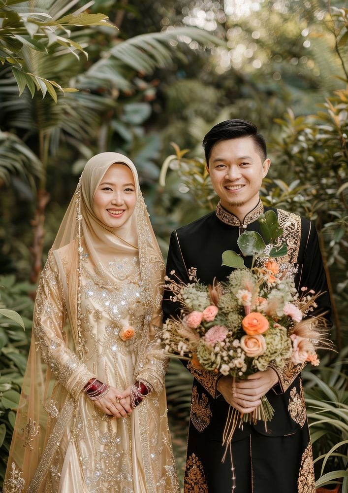 Malaysian bride wedding bridegroom person.