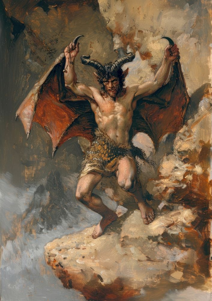 Satan painting man person.