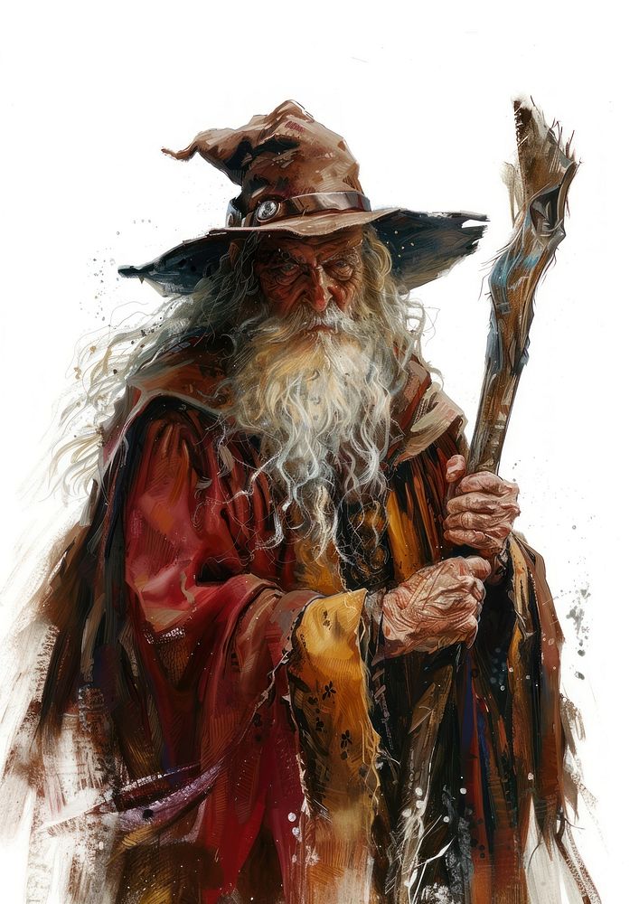 Wizard painting clothing apparel.