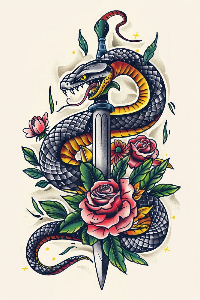 A snake tattoo graphics person.