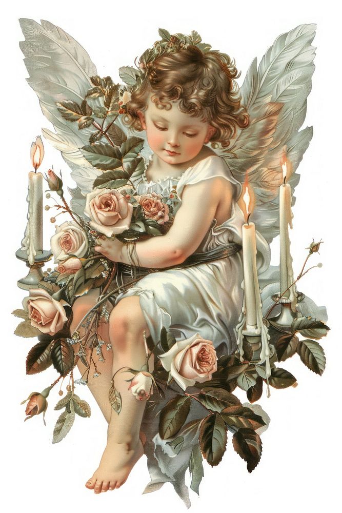 A cherub painting art archangel.