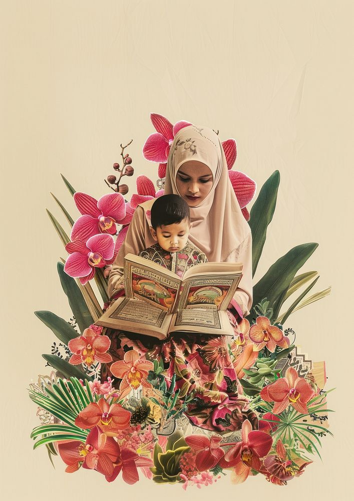 Muslim mother publication photography portrait.