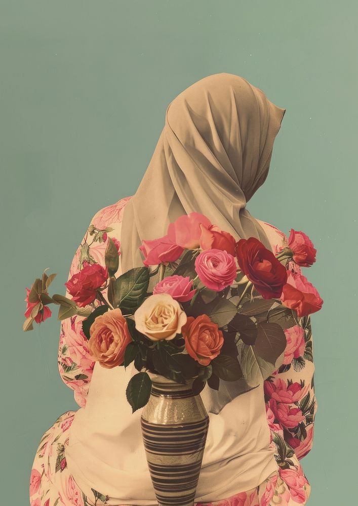 Muslim mother rose blossom fashion.