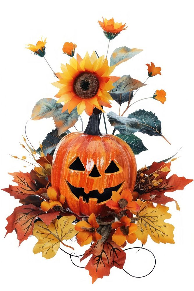 A pumpkin jack-o-lantern chandelier halloween.