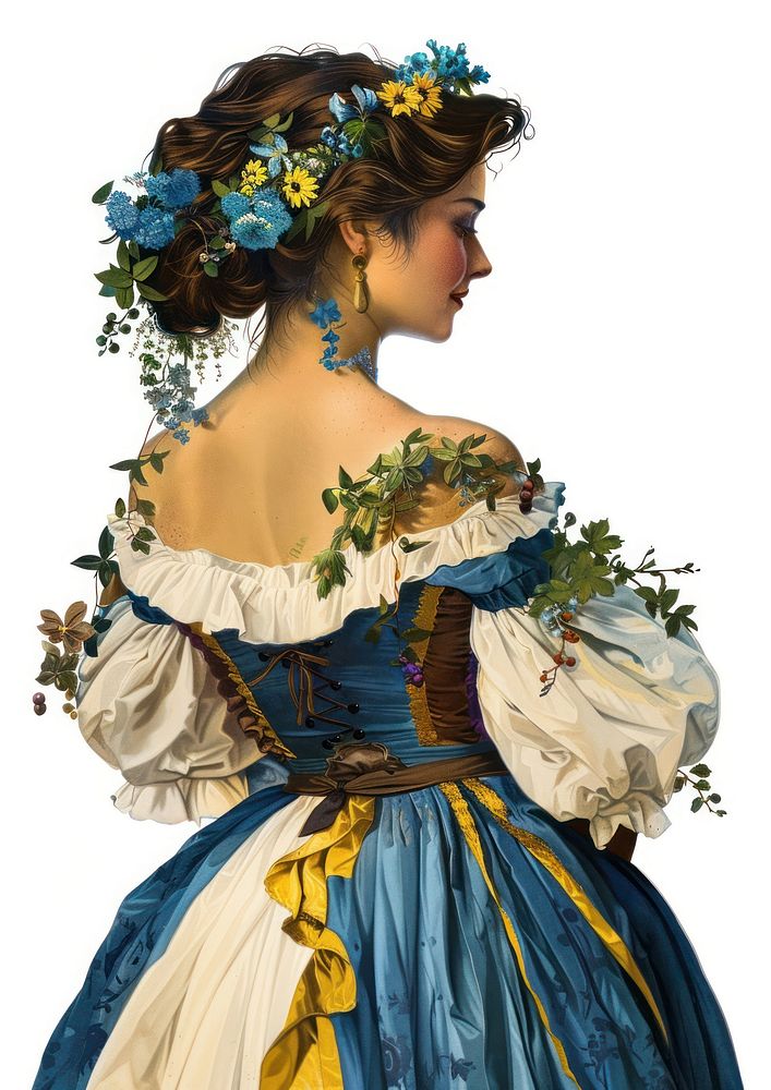 A Latina Argentinian woman painting dress art.