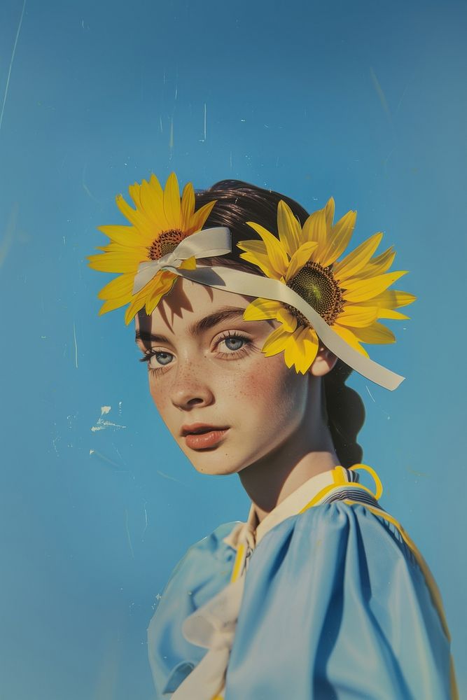 Argentinea girl sunflower portrait photography.