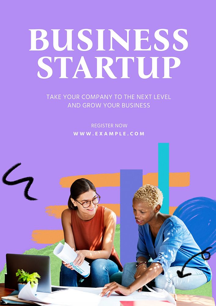 Business startup   poster template