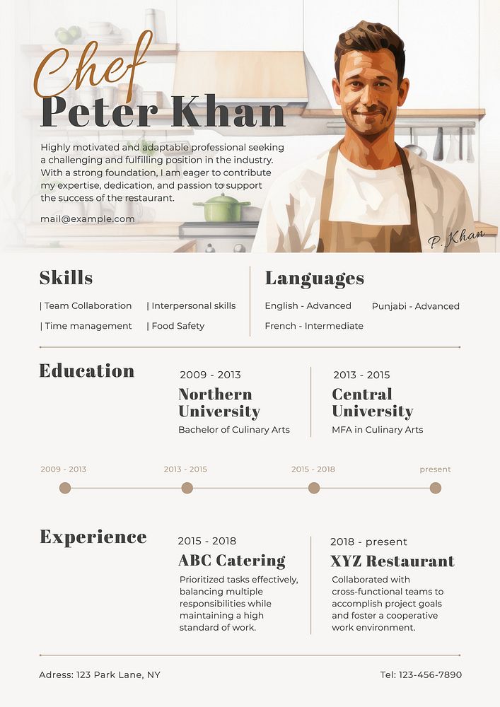 Chef resume template