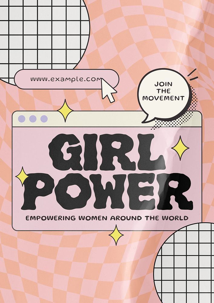 Girl power poster template