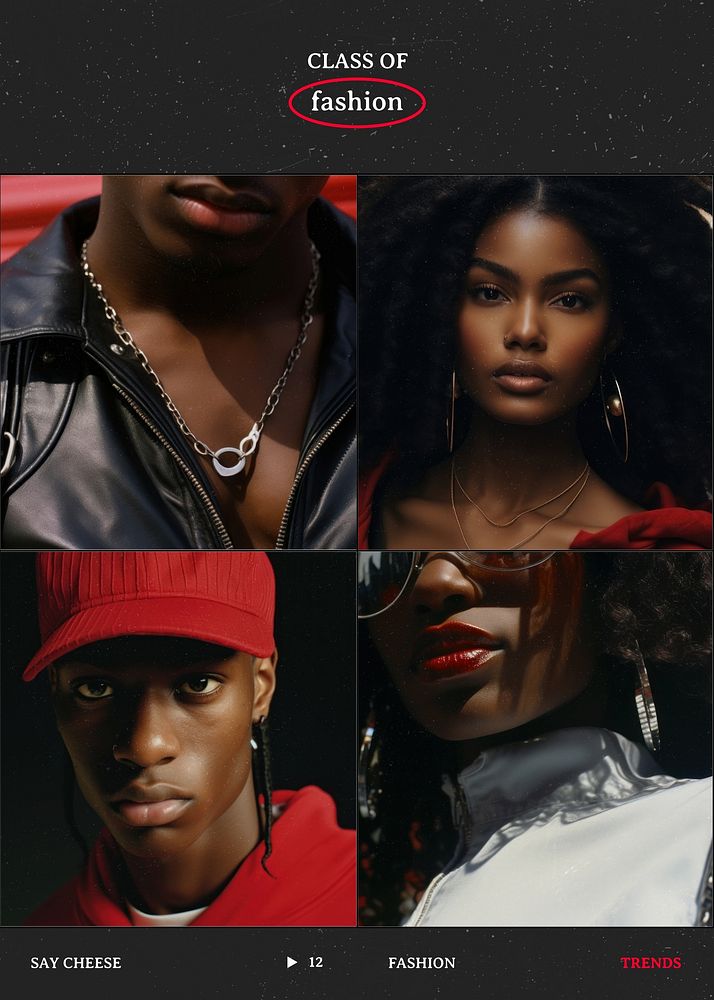 Black fashion photo collage